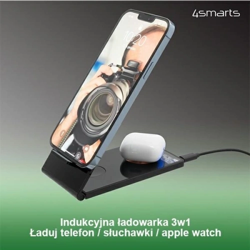 Ładowarka bezprzewodowa 4smarts UltiMag TriFold Lucid 15W