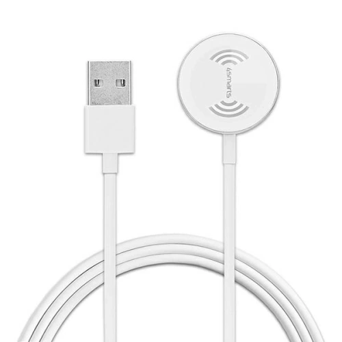 Ładowarka bezprzewodowa 4smarts VoltBeam Mini do Apple Watch 1-8/SE z kablem 1m USB-A 2.5W biały/white