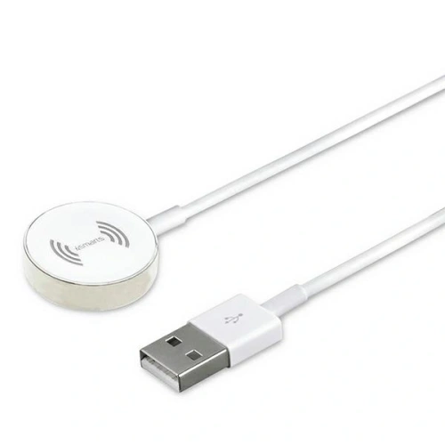 Ładowarka bezprzewodowa 4smarts VoltBeam Mini do Apple Watch 1-8/SE z kablem 1m USB-A 2.5W biały/white