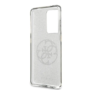 Hurtownia GSM - Guess Samsung Case GUHCS69PCUGLLG Galaxy S20 Ultra hellgrau/hellgrau Hartschalenetui Glitter 4G Circle Logo - GUE365GRY - {ean13} - Hurt