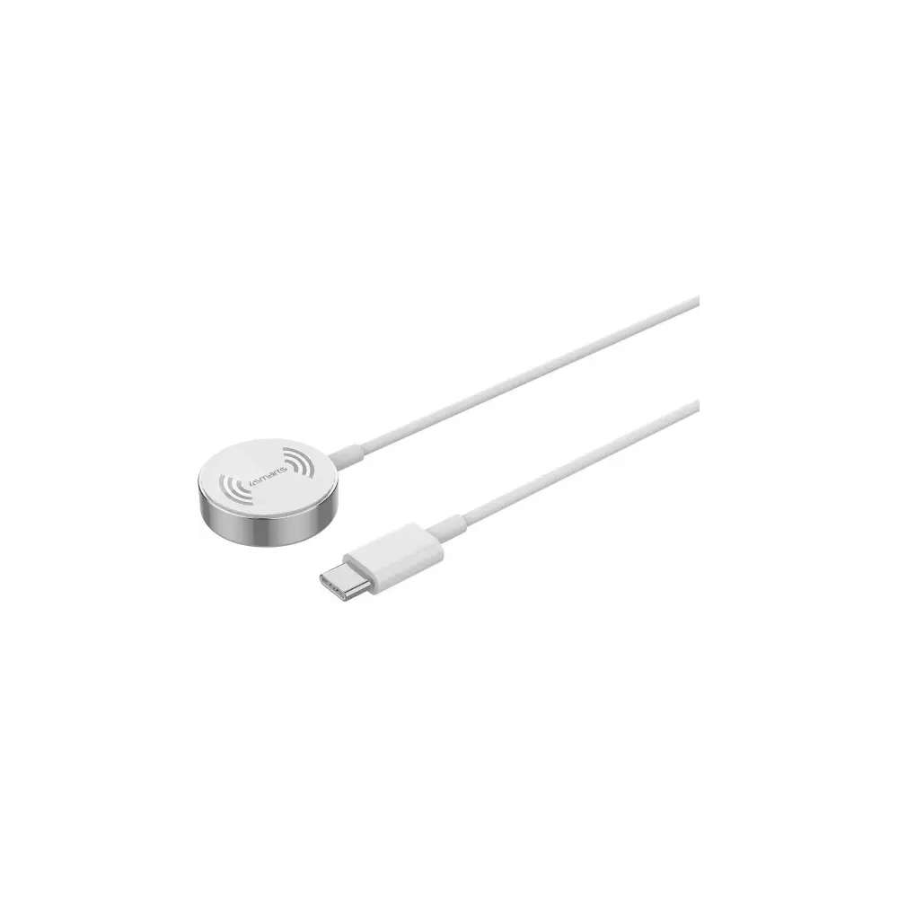 Hurtownia GSM - 4smarts VoltBeam Mini vezeték nélküli töltő Apple Watch 1-8/SE-hez 1m USB-C 2.5W kábellel, fehér - 4SMR25 - {ean13} - Hurt