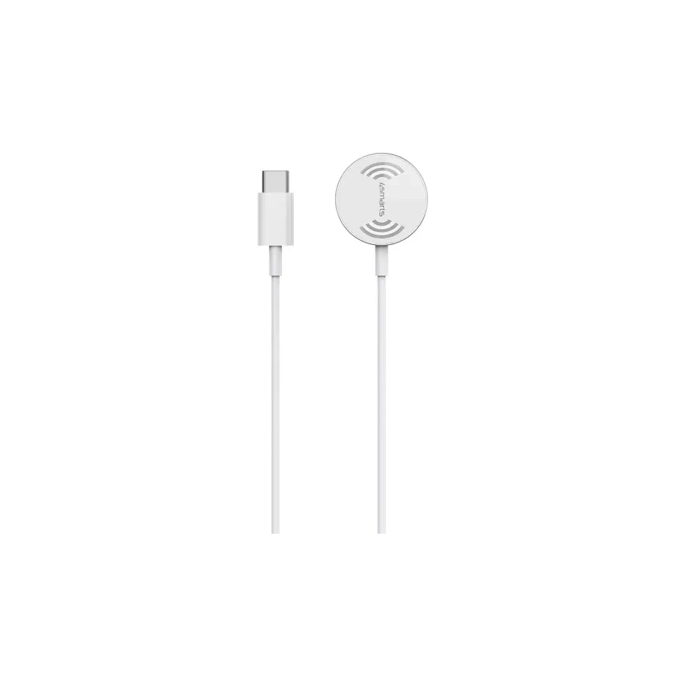 Hurtownia GSM - 4smarts VoltBeam Mini vezeték nélküli töltő Apple Watch 1-8/SE-hez 1m USB-C 2.5W kábellel, fehér - 4SMR25 - {ean13} - Hurt