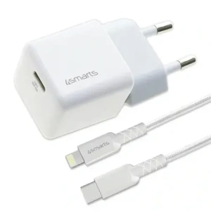 Hurtownia GSM - 4smarts hálózati töltő + MFI kábel VoltPlug PD 30W GaN USB-C/Lightning 1.5m fehér - 4SMR27 - {ean13} - Hurt