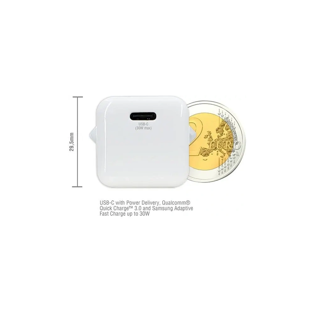 Hurtownia GSM - Încărcător principal 4smarts + cablu MFI VoltPlug PD 30W GaN USB-C/Lightning 1.5m alb - 4SMR27 - {ean13} - Hurt