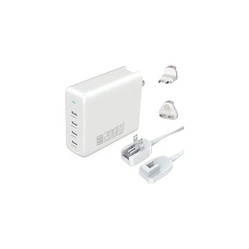 Hurtownia GSM - Încărcător de rețea 4smarts 200W GaN Flex Pro cu 4xUSB-C, alb - 4SMR28 - {ean13} - Hurt