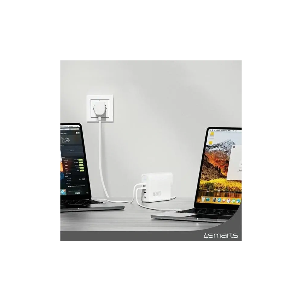Hurtownia GSM - Încărcător de rețea 4smarts 200W GaN Flex Pro cu 4xUSB-C, alb - 4SMR28 - {ean13} - Hurt
