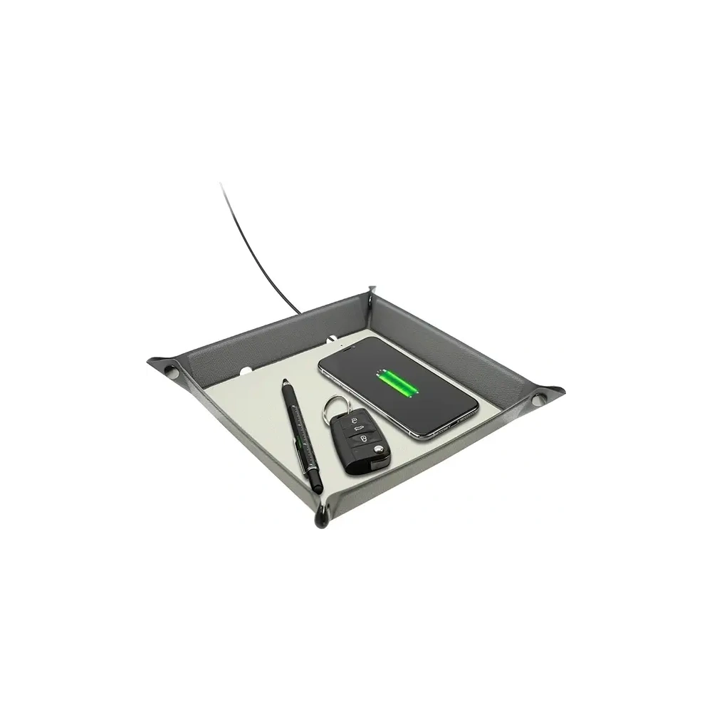 Hurtownia GSM - Organizer s indukční nabíječkou 4smarts 15W šedobéžový/grey creme - 4SMR29 - {ean13} - Hurt