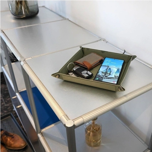 Organizer z ładowarką indukcyjną 4smarts 15W szaro kremowy/grey creme