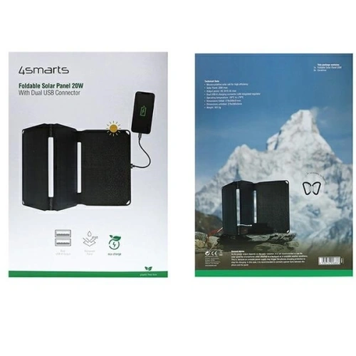 Panel słoneczny 4smarts VoltSolar 20W 2xUSB-A Black