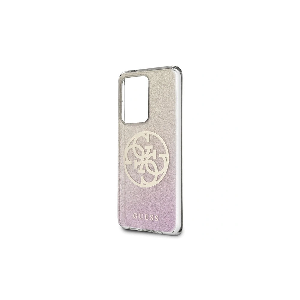 Hurtownia GSM - Etui Guess GUHCS69PCUGLPGG Samsung Galaxy S20 Ultra różowo-złoty/gold pink hard case Glitter Gradient 4G Circle - GUE366RS - {ean13} - Hurt