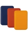 Etui na karty a dokumenty 4smarts Wallet Magnetic Case RFID MagCase modré + červené + žluté
