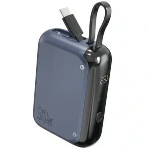 Hurtownia GSM - 4smarts Pocket 10000mAh 30W powerbank USB-C kábellel 15cm térkék - 4SMR38 - {ean13} - Hurt
