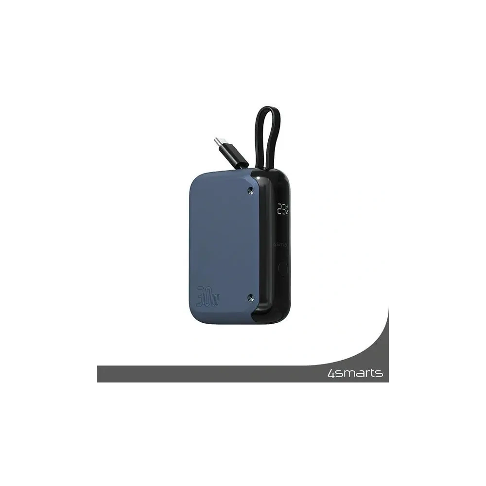 Hurtownia GSM - Powerbanka 4smarts Pocket 10000mAh 30W s vestavěným kabelem USB-C 15cm space blue - 4SMR38 - {ean13} - Hurt