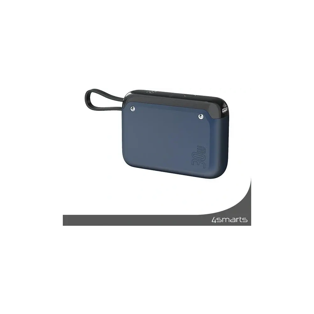 Hurtownia GSM - 4smarts Pocket 10000mAh 30W Powerbank mit 15cm USB-C Kabel in Space Blue - 4SMR38 - {ean13} - Hurt