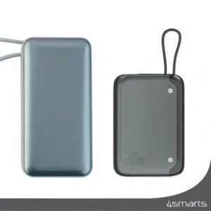 Hurtownia GSM - 4smarts Pocket 10000mAh 30W powerbank USB-C kábellel 15cm térkék - 4SMR38 - {ean13} - Hurt