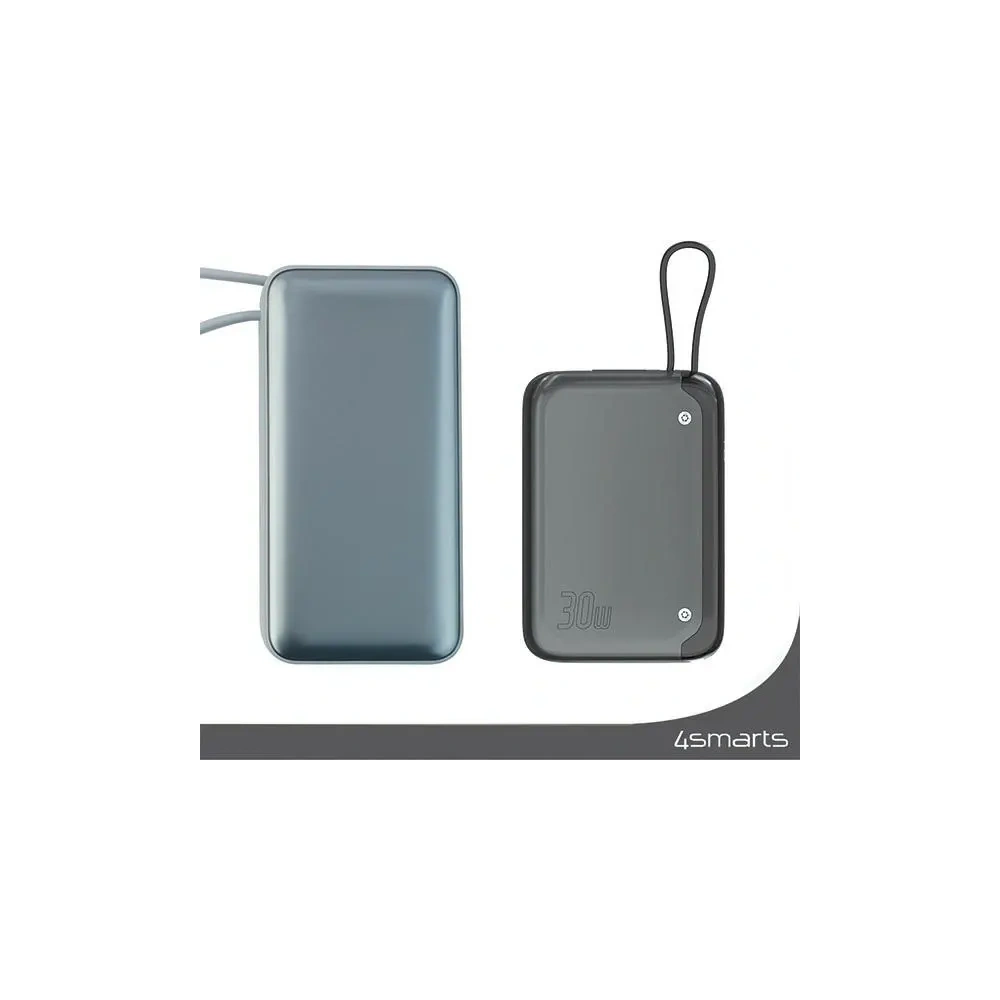 Hurtownia GSM - 4smarts Pocket 10000mAh 30W Powerbank mit 15cm USB-C Kabel in Space Blue - 4SMR38 - {ean13} - Hurt