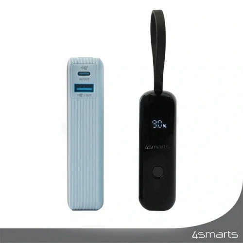 Powerbank 4smarts Pocket 10000mAh 30W z wbudowanym kablem USB-C 15cm space blue