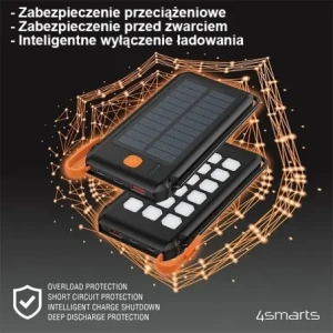 Hurtownia GSM - 4smarts TitanPack Flex 10000mAh Solar-Powerbank schwarz/orange - 4SMR39 - {ean13} - Hurt