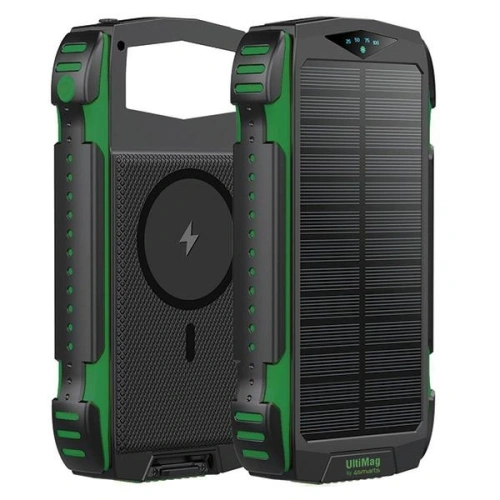 Powerbank solarny 4smarts TitanPack Rugged UltiMag 20000mAh zielony/green