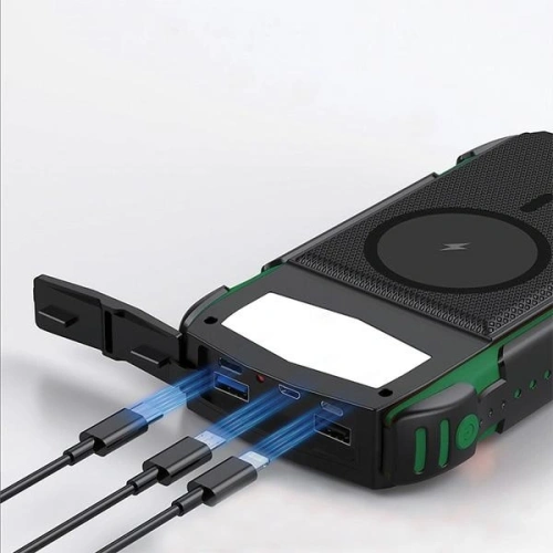 Powerbank solarny 4smarts TitanPack Rugged UltiMag 20000mAh zielony/green