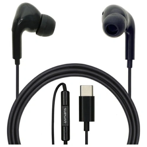 Słuchawki dokanałowe 4smarts Melody Digital Basic USB-C z przetwornikiem D/A czarny/black