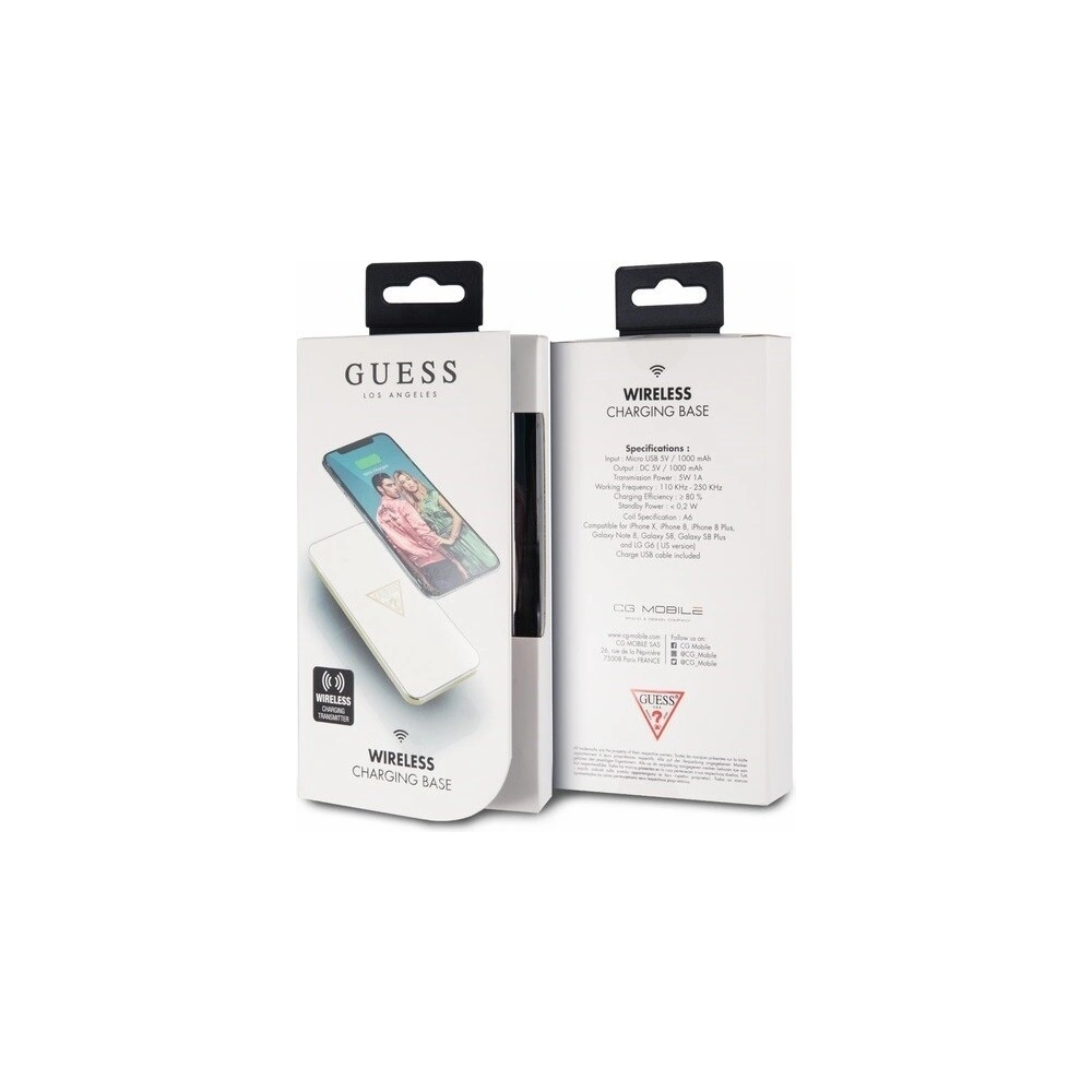 Hurtownia GSM - Ładowarka bezprzewodowa Guess GUWCP850TLWH white/biała 1A - GUE369WHT - {ean13} - Hurt