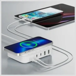 Wholesale 4smarts charging station 7in1 100W with wireless charging white - 4SMR49 - {ean13} - Hurt