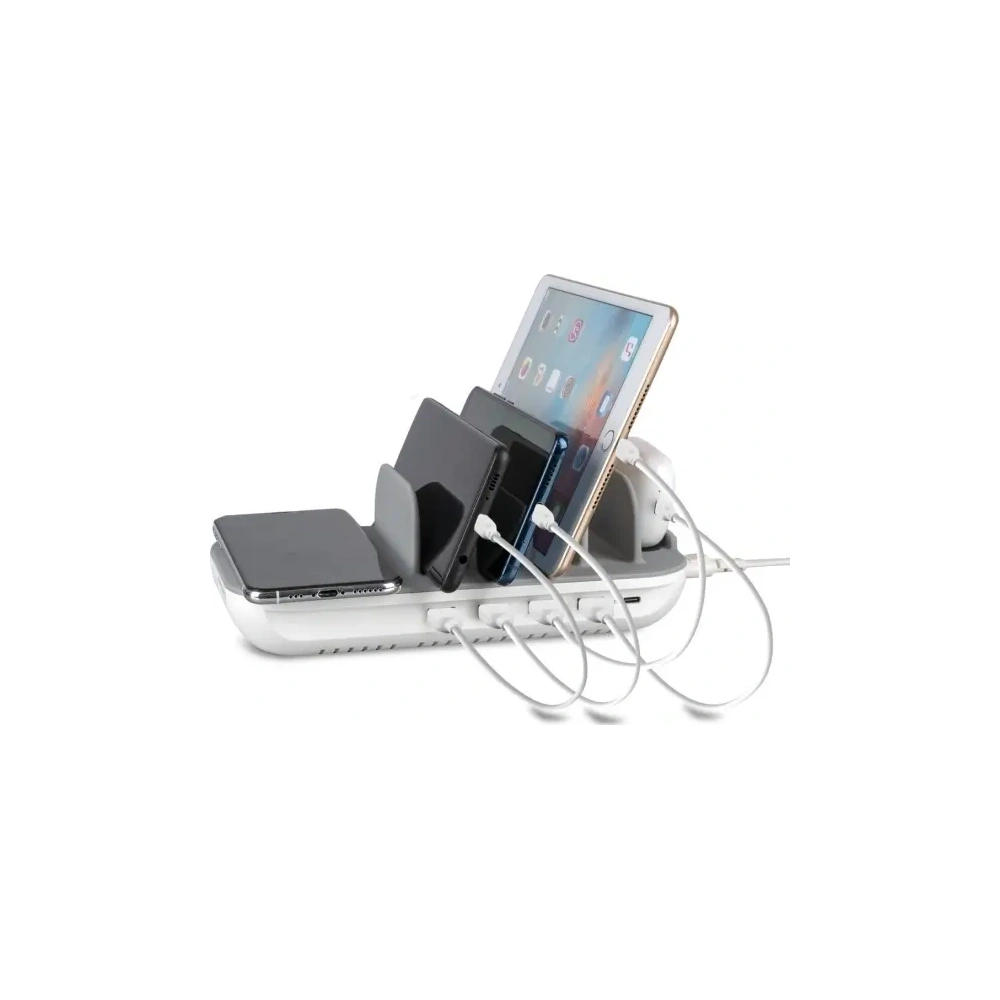 Hurtownia GSM - 4smarts Family Evo 63W PD Ladestation mit kabellosem Laden und Kabel-Set grau-weiß - 4SMR50 - {ean13} - Hurt