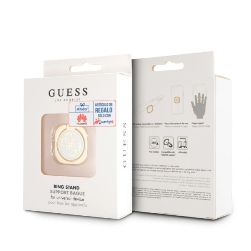 Uchwyt na palec Guess Ring stand GURSEQGWH złoto-biały /gold & white 4G