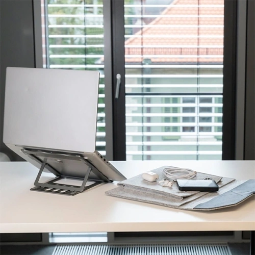 Torba z funkcją podstawki pod laptopa / tablet 4smarts FoldStand ErgoFix 13" grey/silver