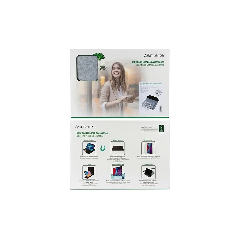 Hurtownia GSM - Torba z funkcją podstawki pod laptopa / tablet 4smarts FoldStand ErgoFix 13" grey/silver - 4SMR55 - {ean13} - Hurt