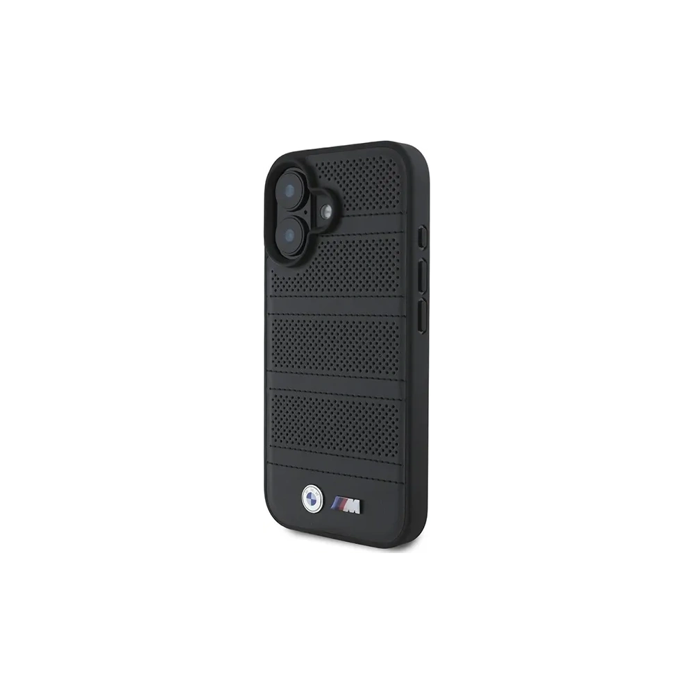 Hurtownia GSM - BMW BMHMP16S23PUSPK Apple iPhone 16 kemény borítás M Perforált és varrott vonal MagSafe fekete - BMW706 - {ean13} - Hurt