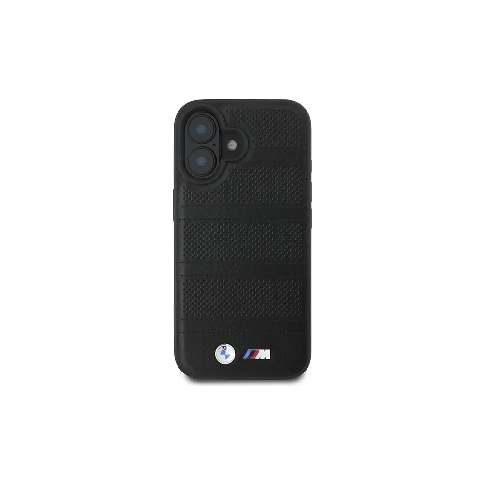 Hurtownia GSM - BMW BMHMP16S23PUSPK Apple iPhone 16 kemény borítás M Perforált és varrott vonal MagSafe fekete - BMW706 - {ean13} - Hurt