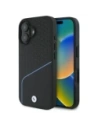BMW BMHMP16S23RDCLK Apple iPhone 16 Hartschale Sign Leder strukturiert und Linie MagSafe schwarz