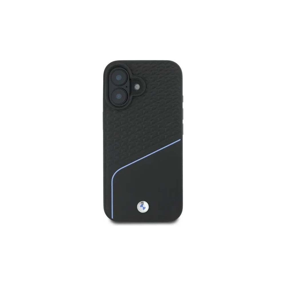 Hurtownia GSM - BMW BMHMP16S23RDCLK Apple iPhone 16 carcasă dură din piele semnată texturată și linie MagSafe neagră - BMW707 - {ean13} - Hurt