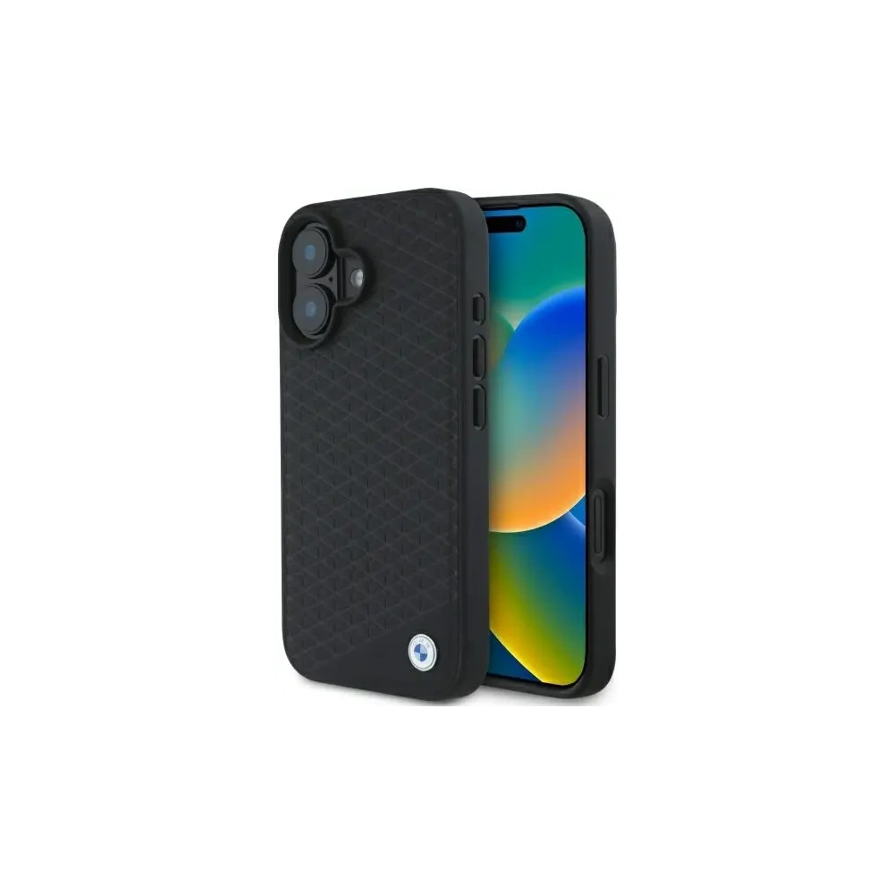 Hurtownia GSM - BMW BMHMP16S23RDDK Apple iPhone 16 Hartschale Sign Leather Diamond Metal Logo MagSafe schwarz - BMW708 - {ean13} - Hurt