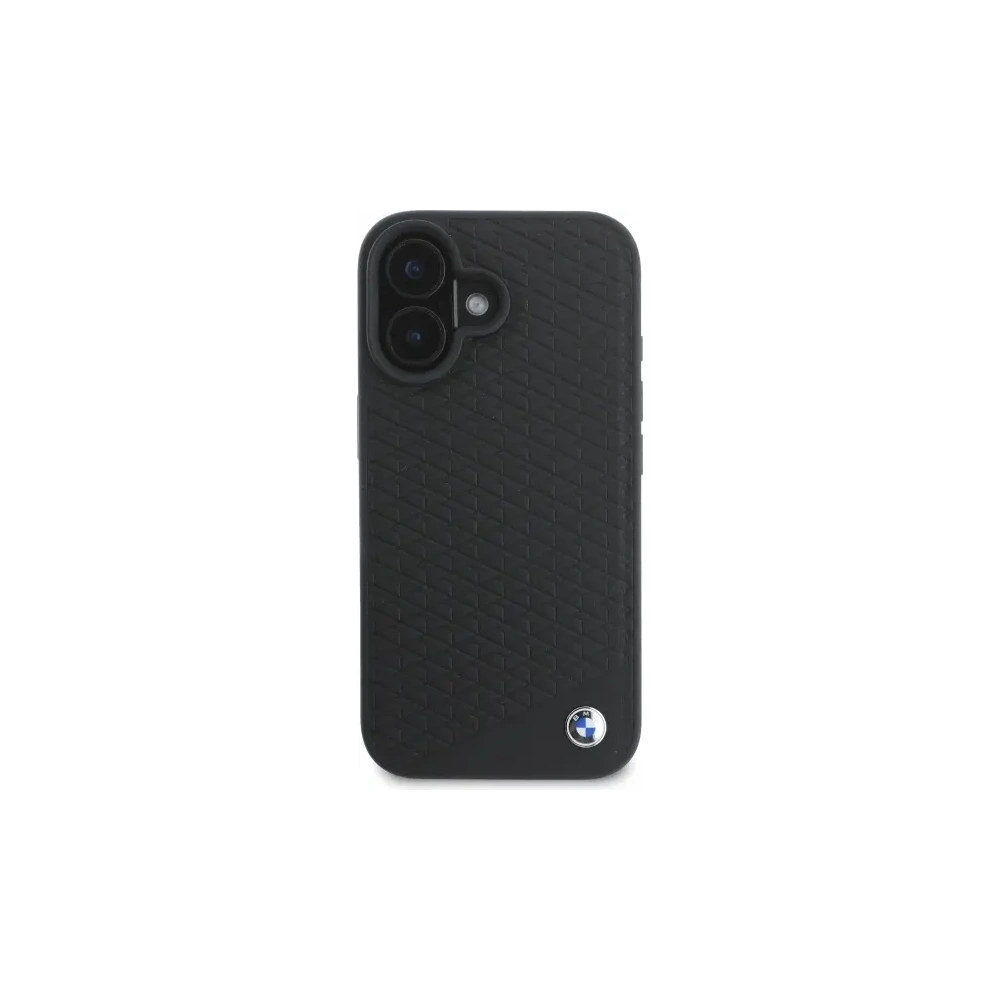 Hurtownia GSM - BMW BMHMP16S23RDDK Apple iPhone 16 carcasă dură din piele semnată cu diamant și logo metalic MagSafe negru - BMW708 - {ean13} - Hurt