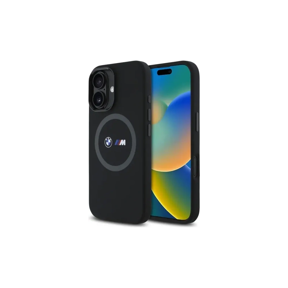 Hurtownia GSM - BMW BMHMP16S23SROK Apple iPhone 16 Hardcase M Silikon Bedruckter Ring MagSafe schwarz - BMW709 - {ean13} - Hurt