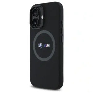 Hurtownia GSM - Etui BMW BMHMP16S23SROK Apple iPhone 16 hardcase M Silicone Printed Ring MagSafe czarny/black - BMW709 - {ean13} - Hurt