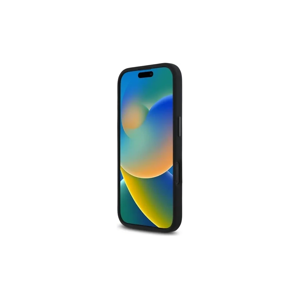 Hurtownia GSM - BMW BMHMP16S23SROK Apple iPhone 16 husă din silicon cu imprimeu și inel MagSafe neagră - BMW709 - {ean13} - Hurt