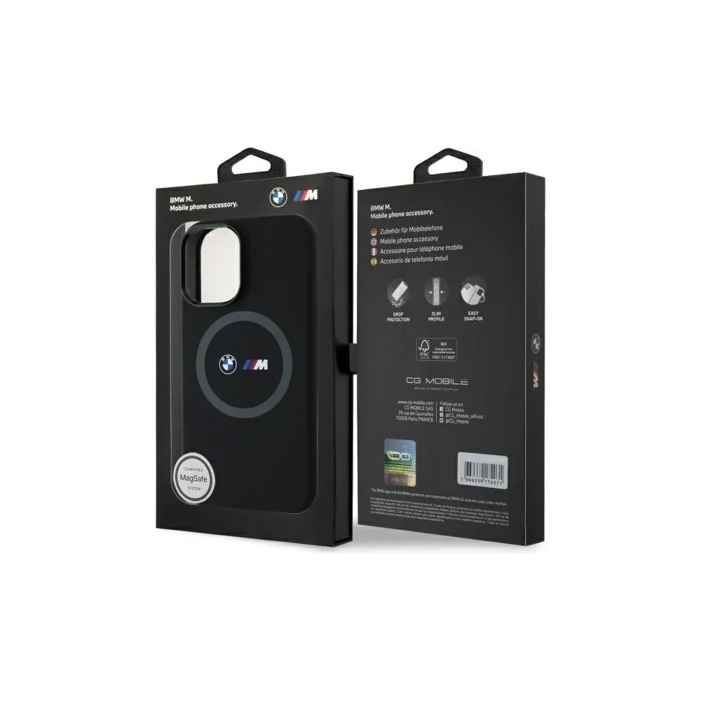 Hurtownia GSM - BMW BMHMP16S23SROK Apple iPhone 16 Hardcase M Silikon Bedruckter Ring MagSafe schwarz - BMW709 - {ean13} - Hurt