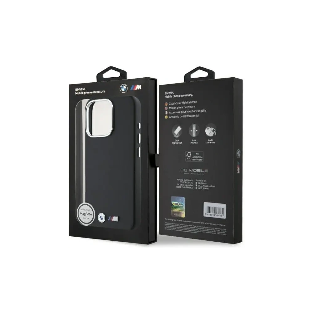 Hurtownia GSM - Etui BMW BMHMP16X23PMWK Apple iPhone 16 Pro Max hardcase M Smooth Full Wrapped Metal MagSafe černý/black - BMW710 - {ean13} - Hurt