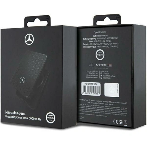 Powerbank Mercedes MEPB5KMESTK 15W 5000mAh MagSafe czarny/black