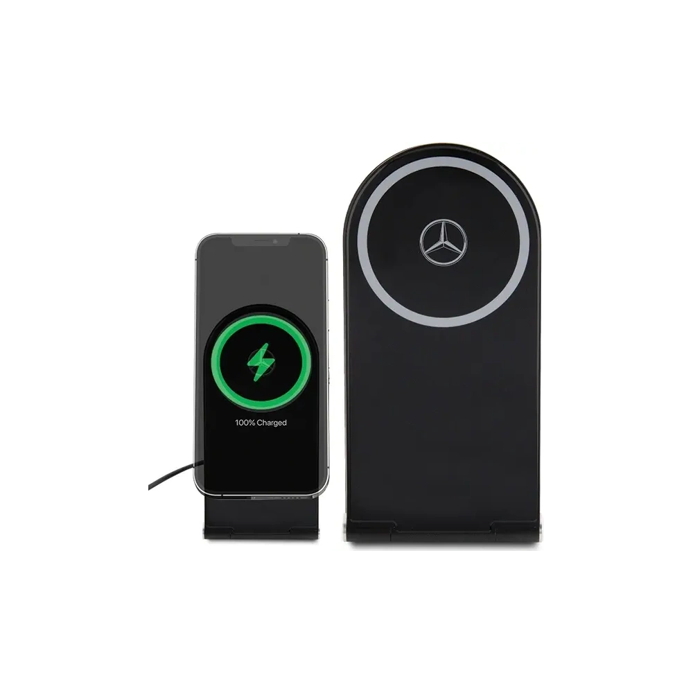 Hurtownia GSM - Mercedes MEMFBGSLK faltbares 2-in-1 kabelloses Ladegerät 15W Silver Star MagSafe schwarz - MRS297 - {ean13} - Hurt