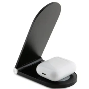 Hurtownia GSM - Skládací bezdrátová nabíječka 2w1 Mercedes MEMFBGSLK 15W Silver Star MagSafe černá/black - MRS297 - {ean13} - Hurt