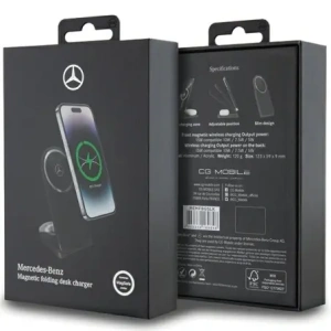 Hurtownia GSM - Mercedes MEMFBGSLK hajtogatható 2 az 1-ben vezeték nélküli töltő 15W Silver Star MagSafe fekete - MRS297 - {ean13} - Hurt