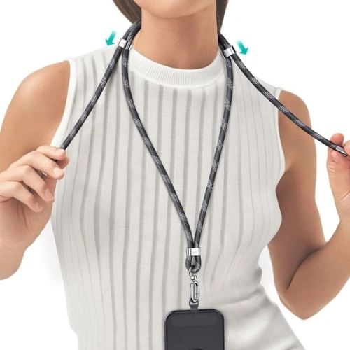 Smycz do telefonu USAMS 1.6m szary/grey