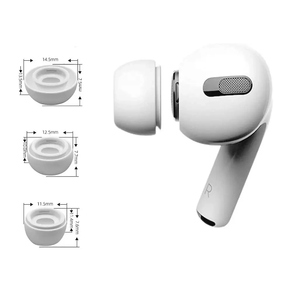 Hurtownia GSM - Gumové Tech-Protect špunty do uší 3-pack Apple AirPods Pro 1 / 2 Černé - THP3459 - {ean13} - Hurt