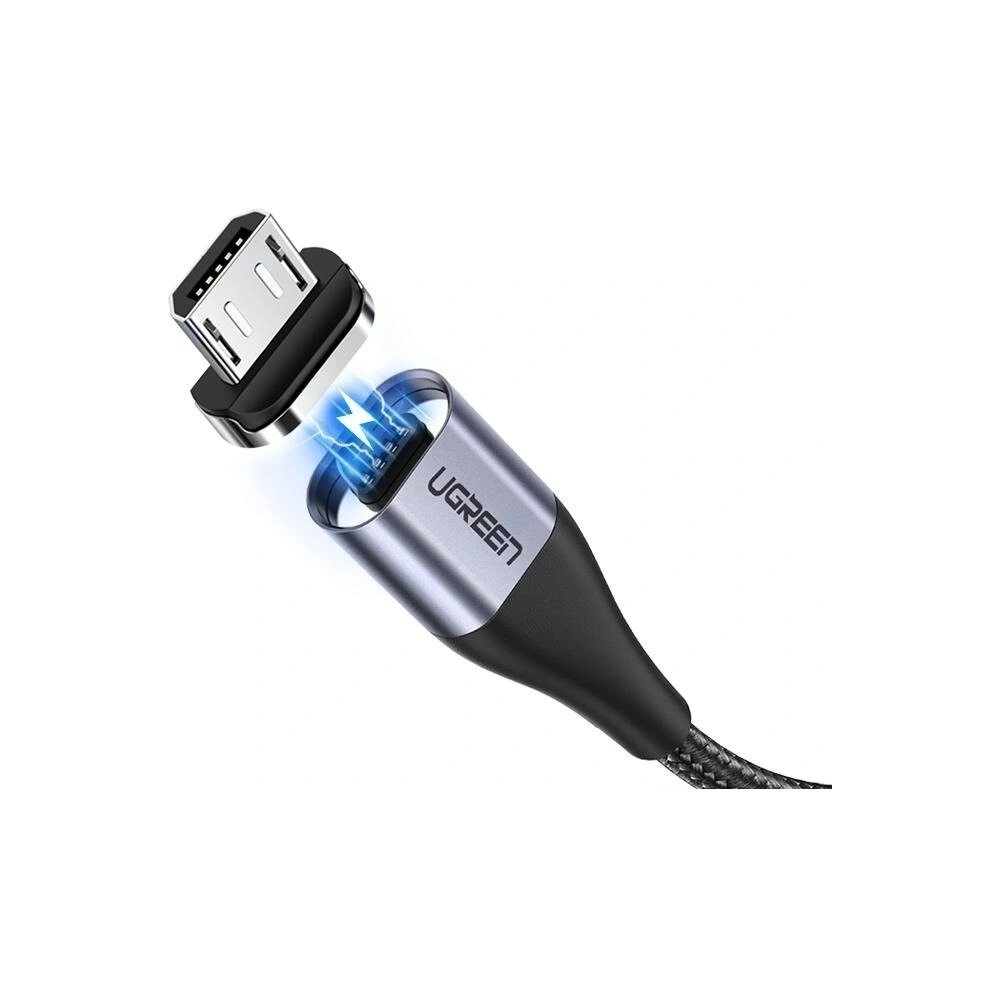 Hurtownia GSM - Kabel magnetyczny micro USB UGREEN QC 3.0, 2,4A, 1m (czarny) - UGR238BLK - {ean13} - Hurt