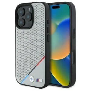 Hurtownia GSM - Etui BMW BMHMP16X23PUPDG Apple iPhone 16 Pro Max hardcase M Perforated Tricolor Line MagSafe šedá/grey - BMW711 - {ean13} - Hurt